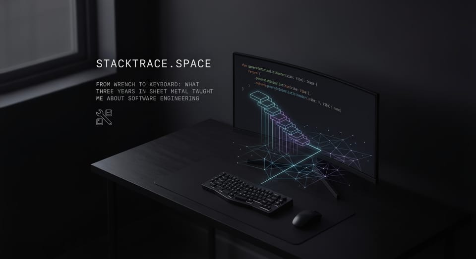 From Wrench to Keyboard: What Three Years in Sheet Metal Taught Me About Software Engineering